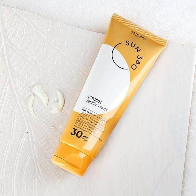 لوسیون ضدآفتاب صورت و بدن سان ۳۶۰ با SPF30 اوریفلیم