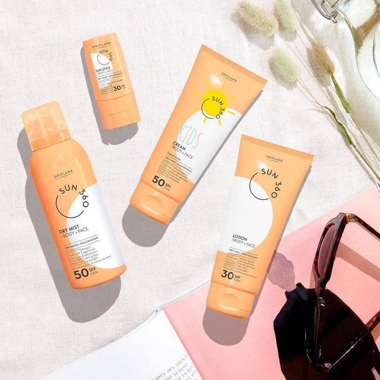 لوسیون ضدآفتاب صورت و بدن سان ۳۶۰ با SPF30 اوریفلیم
